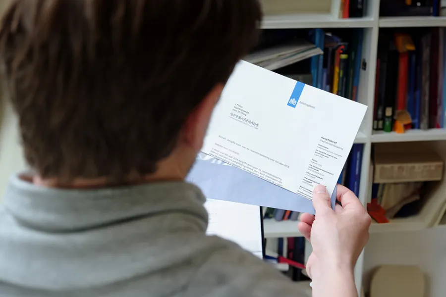 Brief 'Verschuldigdheid motorrijtuigenbelasting' is geen rekening